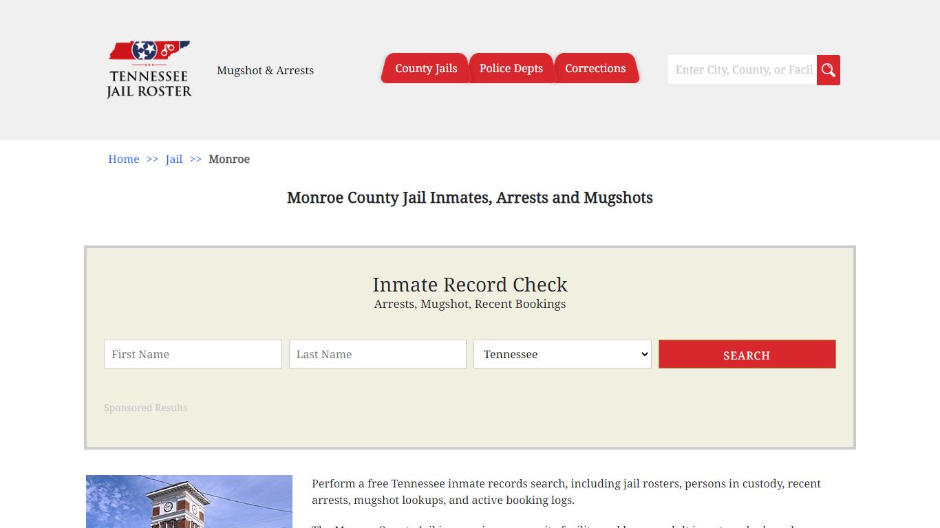 Monroe County Jail Inmates, Arrests and Mugshots