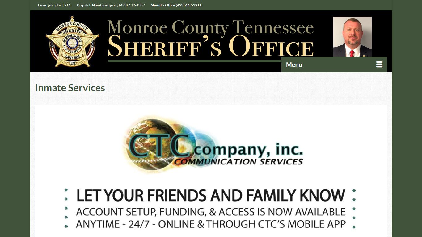 Inmate Services - Monroe County Tennessee Sheriff's Office